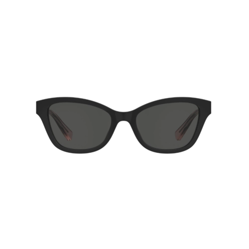 Óculos de Grau Love Moschino MOL657/C/TN 3H2 4917 S Acetato Preto e Rosa com Clip-On na cor Cinza