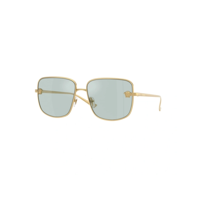 Óculos de Sol Versace 0VE2282 10029C59 Metal Dourado com lentes na cor Azul 1