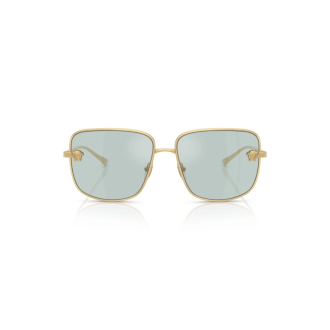 Óculos de Sol Versace 0VE2282 10029C59 Metal Dourado com lentes na cor Azul 2