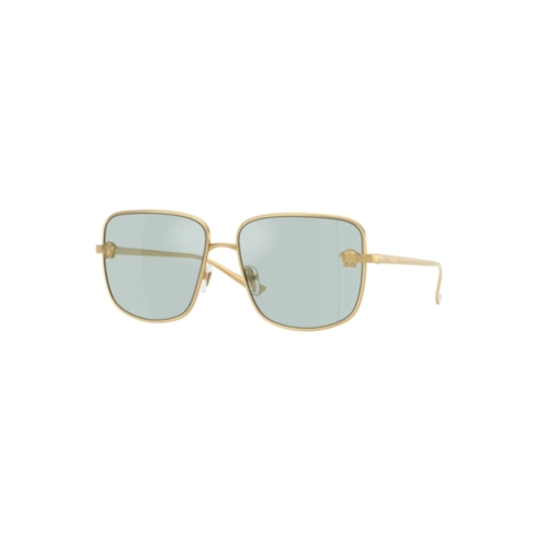 Óculos de Sol Versace 0VE2282 10029C59 Metal Dourado com lentes na cor Azul