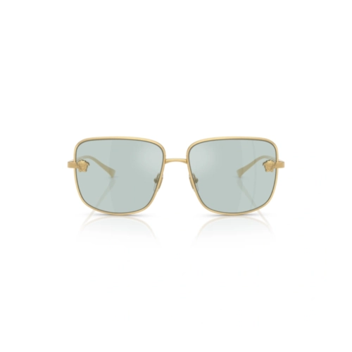 Óculos de Sol Versace 0VE2282 10029C59 Metal Dourado com lentes na cor Azul