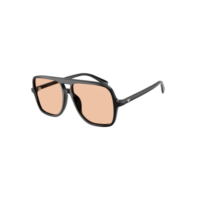 Óculos de Sol Emporio Armani 0EA4252U 50179357 Acetato Preto com lentes na cor Laranja 1