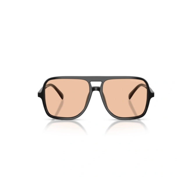 Óculos de Sol Emporio Armani 0EA4252U 50179357 Acetato Preto com lentes na cor Laranja 2
