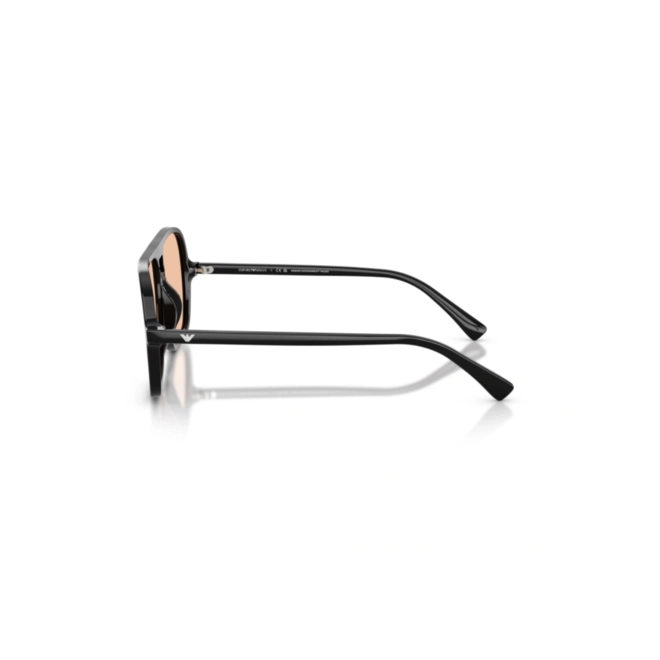 Óculos de Sol Emporio Armani 0EA4252U 50179357 Acetato Preto com lentes na cor Laranja 3