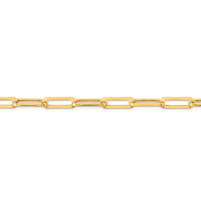 Corrente Cadeado ouro 18k longa oca polida 60CM 2