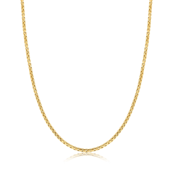 Corrente Milano ouro 18k polida fecho lagosta 40CM 1