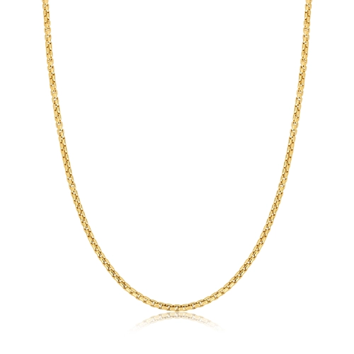 Corrente Milano ouro 18k polida fecho lagosta 40CM
