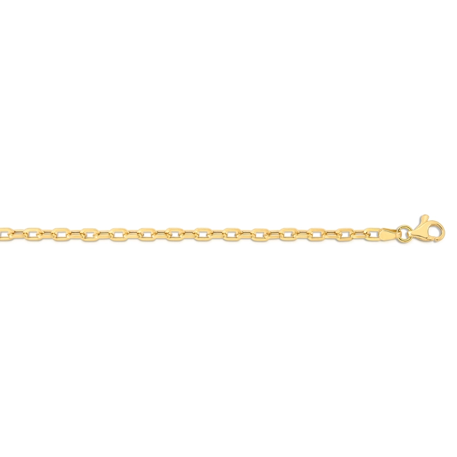 Corrente elo Cadeado alongado ouro 18k polida oca 60CM 4