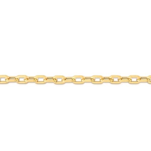Corrente elo Cadeado alongado ouro 18k polida oca 60CM