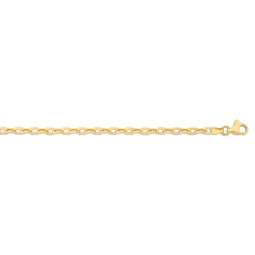 Corrente elo Cadeado alongado ouro 18k polida oca 60CM