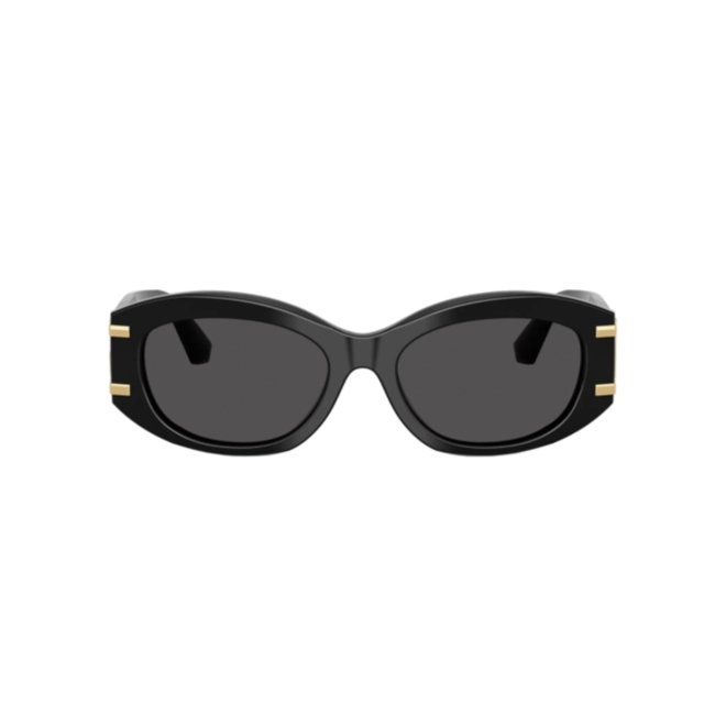 Óculos de Sol Dolce & Gabbana 0DG4502 501/8755 Acetato Preto com lentes na cor Cinza 2