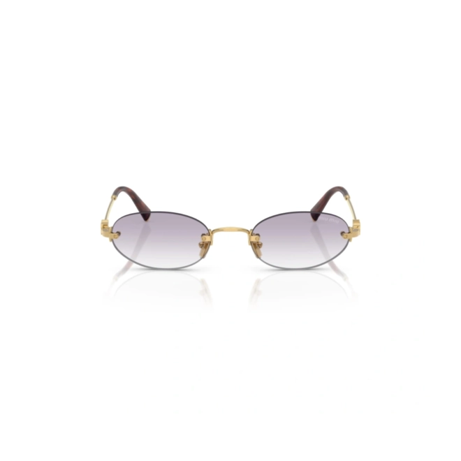 Óculos de Sol Miu Miu 0MU A54S 5AK04O51 Metal Dourado com lentes na cor Cinza Escuro 2