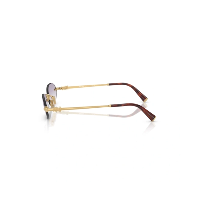 Óculos de Sol Miu Miu 0MU A54S 5AK04O51 Metal Dourado com lentes na cor Cinza Escuro 3