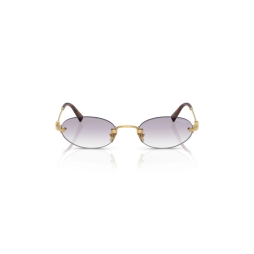 Óculos de Sol Miu Miu 0MU A54S 5AK04O51 Metal Dourado com lentes na cor Cinza Escuro