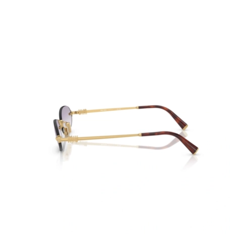 Óculos de Sol Miu Miu 0MU A54S 5AK04O51 Metal Dourado com lentes na cor Cinza Escuro