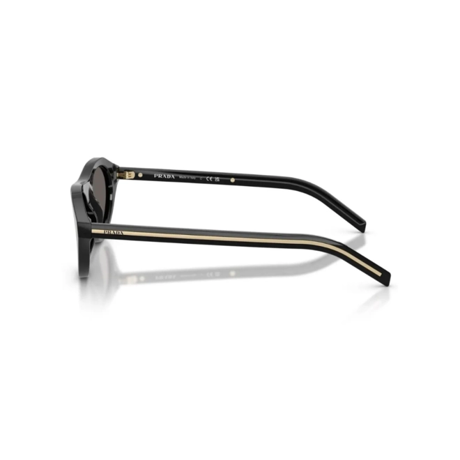 Óculos de Sol Prada 0PR B15S 16K73151 Acetato Preto com lentes na cor Cinza 3