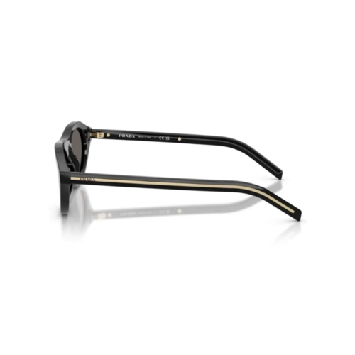 Óculos de Sol Prada 0PR B15S 16K73151 Acetato Preto com lentes na cor Cinza