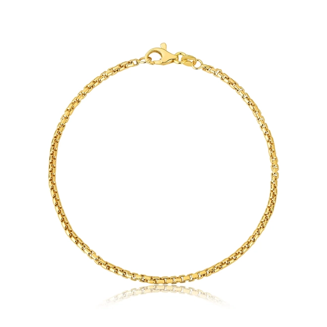 Pulseira Milano ouro 18k polida fecho lagosta 18CM 1