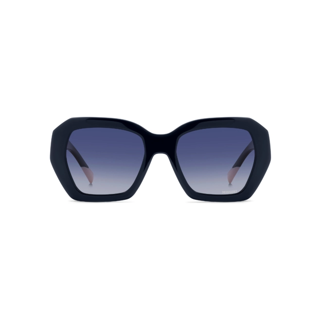 Óculos de Grau Missoni com Clip-On MIS 0222/C2 PJP 5418 S Acetato Azul com lentes na cor Azul Degradê Polarizado 2