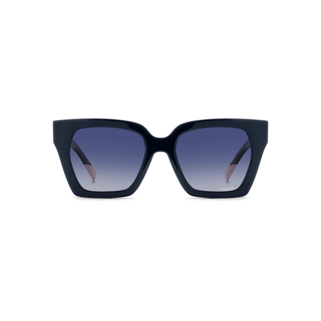 Óculos de Grau Missoni com Clip-On MIS 0222/C2 PJP 5418 S Acetato Azul com lentes na cor Azul Degradê Polarizado 3