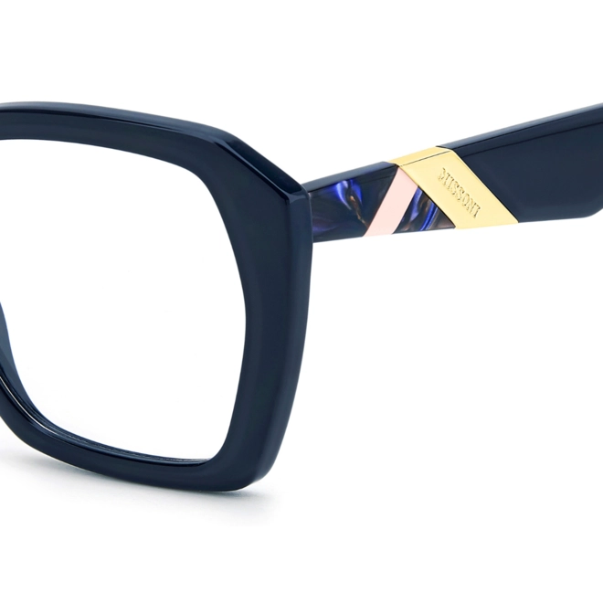 Óculos de Grau Missoni com Clip-On MIS 0222/C2 PJP 5418 S Acetato Azul com lentes na cor Azul Degradê Polarizado 5
