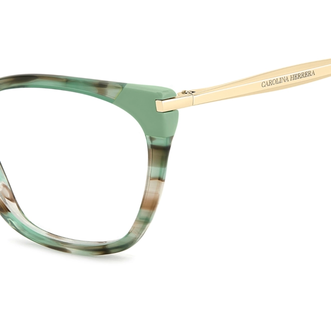 Óculos de Grau Carolina Herrera HER 0311 I88 5319 R Acetato Verde e Marrom Mesclado 4