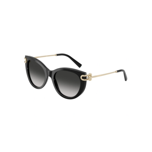 Óculos de Sol Tiffany 0TF4232 80013C53 Acetato Preto com lentes na cor Cinza Degradê