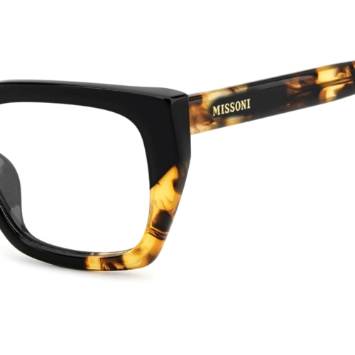 Óculos de Grau Missoni MIS 0225/G WR7 5219 R Acetato Preto Mesclado