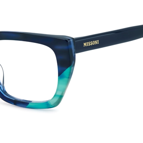 Óculos de Grau Missoni MIS 0225/G ZX9 5219 R Acetato Azul Mesclado