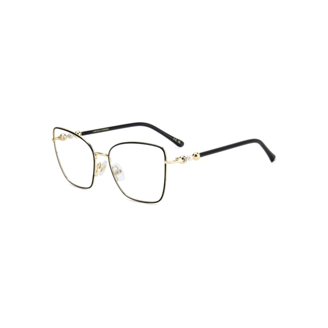 Óculos de Grau Carolina Herrera HER 0321 RHL 5617 R Metal Preto e Dourado 1