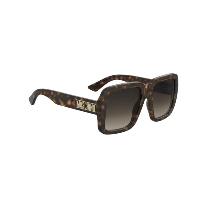 Óculos de Sol Moschino MOS180/S 086 55HA S Acetato Marrom Mesclado com lentes na cor Marrom Degradê 3