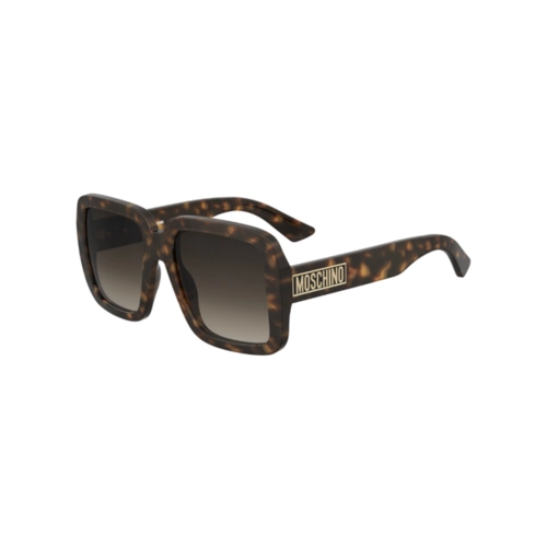 Óculos de Sol Moschino MOS180/S 086 55HA S Acetato Marrom Mesclado com lentes na cor Marrom Degradê