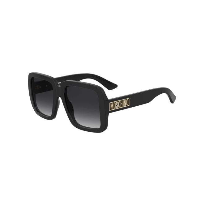 Óculos de Sol Moschino MOS180/S 807 559O S Acetato Preto com lentes na cor Cinza Escuro Degradê 1