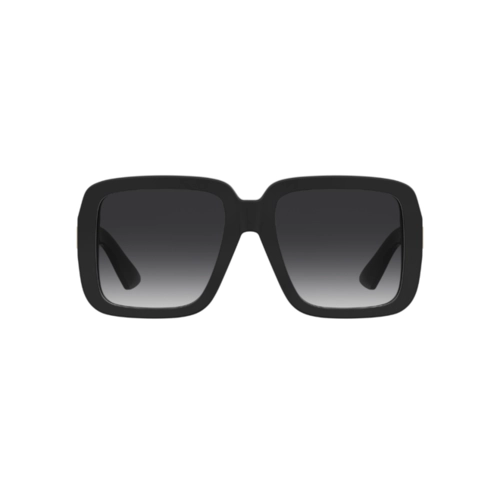 Óculos de Sol Moschino MOS180/S 807 559O S Acetato Preto com lentes na cor Cinza Escuro Degradê
