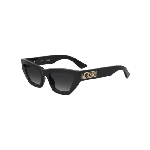Óculos de Sol Moschino MOS182/S 807 559O S Acetato Preto com lentes na cor Cinza Degradê