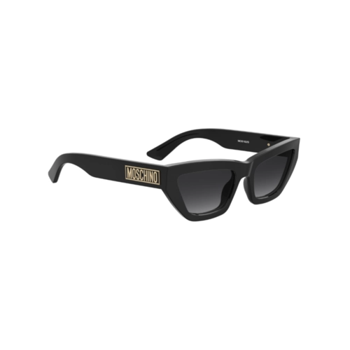 Óculos de Sol Moschino MOS182/S 807 559O S Acetato Preto com lentes na cor Cinza Degradê