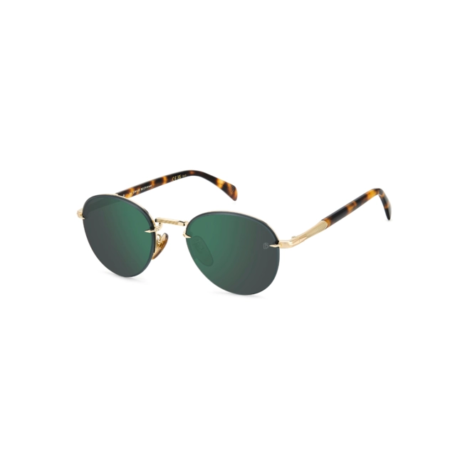 Óculos de Sol David Beckham DB 1173/S 06J 51MT S Metal Dourado com lentes na cor Verde Espelhado 1