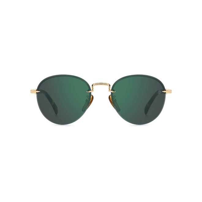 Óculos de Sol David Beckham DB 1173/S 06J 51MT S Metal Dourado com lentes na cor Verde Espelhado 2