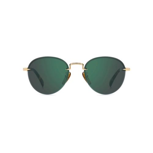 Óculos de Sol David Beckham DB 1173/S 06J 51MT S Metal Dourado com lentes na cor Verde Espelhado