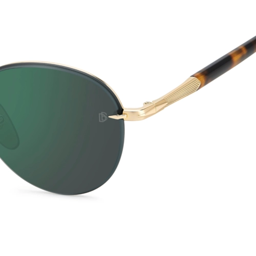 Óculos de Sol David Beckham DB 1173/S 06J 51MT S Metal Dourado com lentes na cor Verde Espelhado