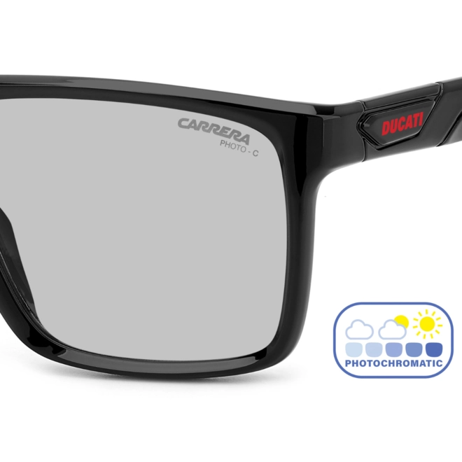 Óculos de Sol Carrera Ducati CARDUC 049/S 807 57KI S Acetato Preto com lentes na cor Fotorcromático (Cinza Claro - Cinza Escuro) 4