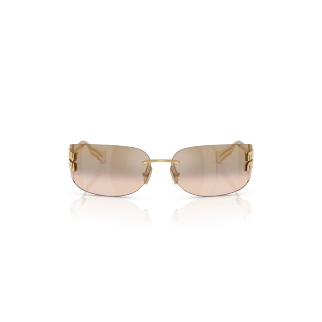 Óculos de Sol Miu Miu 0MU A51S 5AK20P75 Metal Dourado com lentes na cor Marrom Espelhado 2