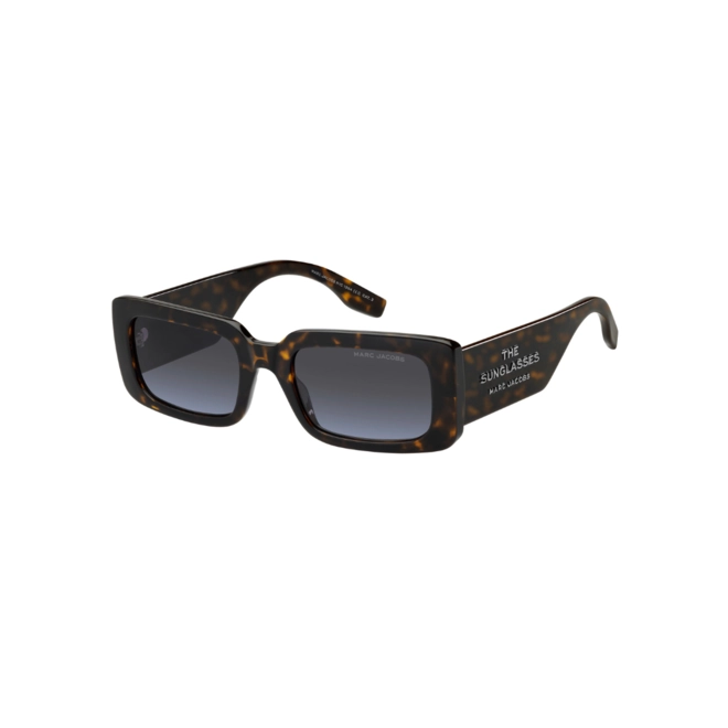 Óculos de Sol Marc Jacobs MARC 804/S 086 53GB S Acetato Marrom Mesclado com lentes na cor Cinza e Azul Degradê 1