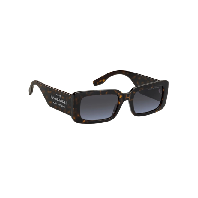 Óculos de Sol Marc Jacobs MARC 804/S 086 53GB S Acetato Marrom Mesclado com lentes na cor Cinza e Azul Degradê 3