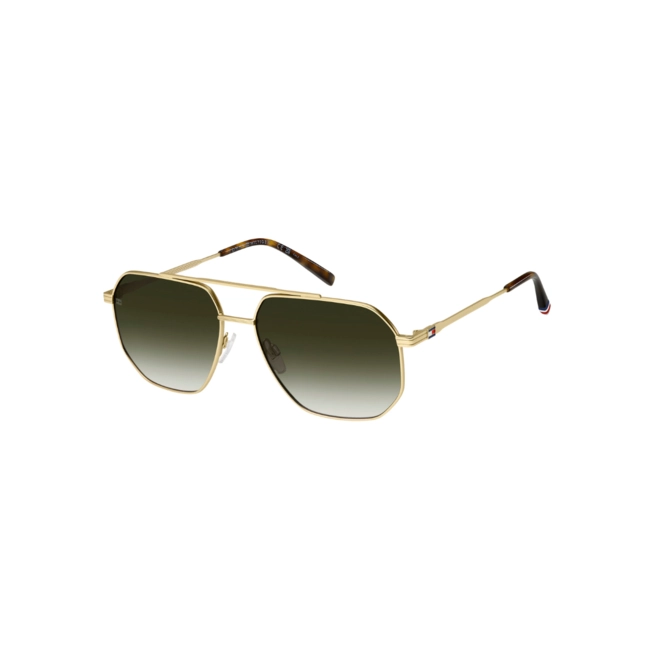 Óculos de Sol Tommy Hilfiger TH 2191/S AOZ 609K S Metal Dourado Fosco com lentes na cor Verde Degradê 1