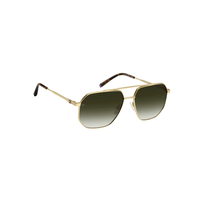 Óculos de Sol Tommy Hilfiger TH 2191/S AOZ 609K S Metal Dourado Fosco com lentes na cor Verde Degradê 3