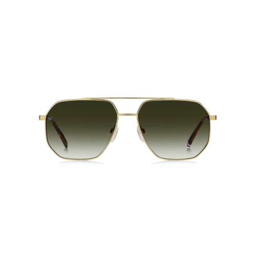 Óculos de Sol Tommy Hilfiger TH 2191/S AOZ 609K S Metal Dourado Fosco com lentes na cor Verde Degradê