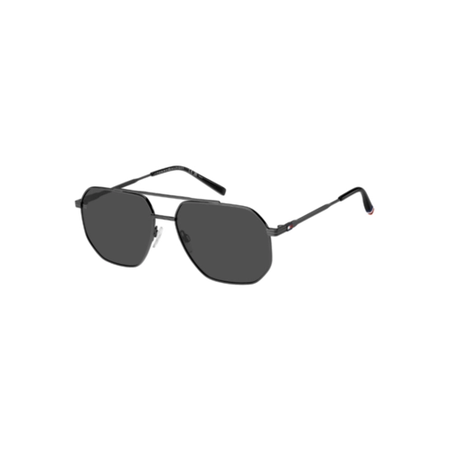 Óculos de Sol Tommy Hilfiger TH 2191/S KJ1 60IR S Metal Preto com lentes na cor Cinza
