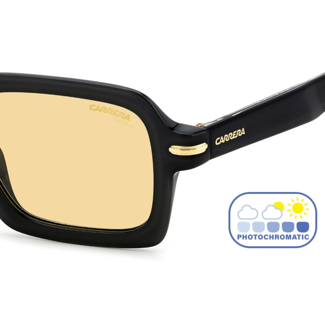 Óculos de Sol Carrera CARRERA 358/S 71C 50UK S Acetato Preto com lentes na cor Fotocromático (Amarelo - Cinza) 4