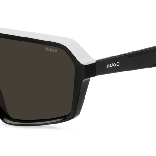 Óculos de Sol Hugo Boss HG 1334/G/S 80S 99IR S Acetato Preto e Branco com lentes na cor Cinza